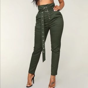 NWOT FashionNova Trousers with Belt